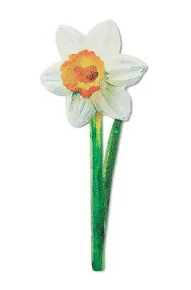Flower Bookmarks Painted Daffodil