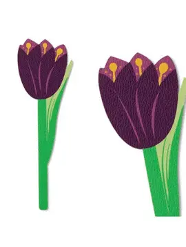 Flower Bookmarks Purple Tulip