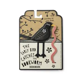 The Early Bird Catches The Bookworm Bookmark Blackbird