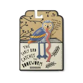 The Early Bird Catches The Bookworm Bookmark Owl