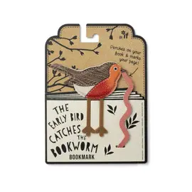 The Early Bird Catches The Bookworm Bookmark Robin