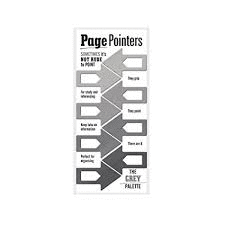 BOOKMARK PAGE POINTERS THE GREY PALETTE