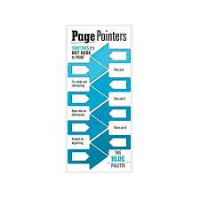 BOOKMARK PAGE POINTERS THE BLUE PALETTE