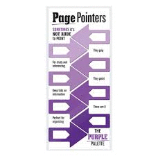 BOOKMARK PAGE POINTERS THE PURPLE PALETTE