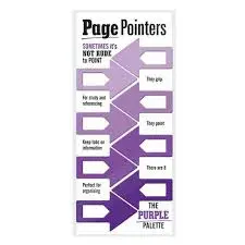 BOOKMARK PAGE POINTERS THE PURPLE PALETTE - MARCAPÁGINAS PALETA MORADA