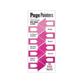 BOOKMARK PAGE POINTERS THE PINK PALETTE - MARCAPÁGINAS PALETA ROSADA