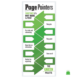 BOOKMARK PAGE POINTERS THE GREEN PALETTE