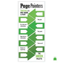 BOOKMARK PAGE POINTERS THE GREEN PALETTE - MARCAPÁGINAS PALETA VERDE