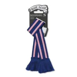 BOOK SCARF BOOKMARK - BLUE & PINK