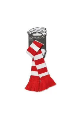 BOOK SCARF BOOKMARK - RED & WHITE