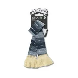 BOOK SCARF BOOKMARK - GREY & CREAM