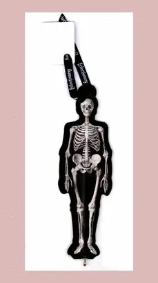 ECLECTIONERY FLAT BOOKMARK PENS - SKELETON