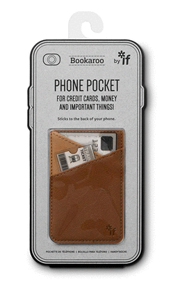 BOOKAROO PHONE POCKET - BROWN