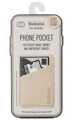 BOOKAROO PHONE POCKET CREAM - PORTA TARJETAS CREMA