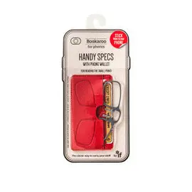 BOOKAROO HANDY SPECS WITH PHONE WALLET - RED