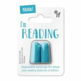 SHHH! FOAM EARPLUGS - I'M READING