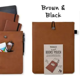 BOOKAROO BOOKS & STUFF POUCH BROWN - PORTA LIBROS MARRÓN