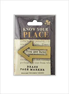 KNOW YOUR PLACE-BRASS PAGE MARKER - MARCAPÁGINAS