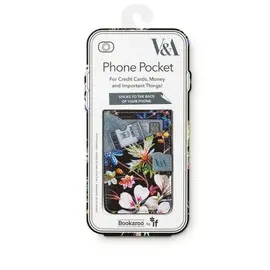 V&A BOOKAROO PHONE POCKET KILBURN BLACK FLORAL - PORTA TARJETAS