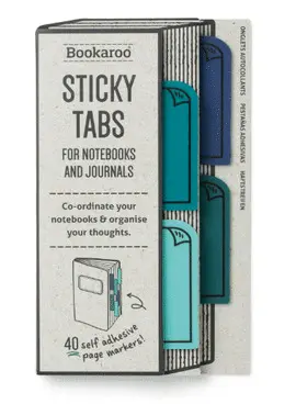 BOOKAROO STICKY TABS BLUES - MARCAPÁGINAS ADHESIVOS AZULES