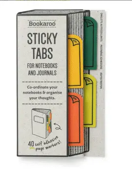 BOOKAROO STICKY TABS GREENS - MARCAPÁGINAS ADHESIVOS VERDE