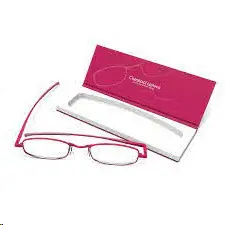 COMPACT LENSES READING GLASSES - BERRY PINK 1.0 DIOPTER ANTEOJOS ROJOS