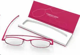 COMPACT LENSES FLAT-FOLDING READING GLASSES + 3.0 ANTEOJOS ROJOS