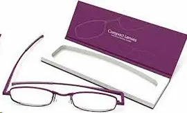 COMPACT LENSES FLAT-FOLDING READING GLASSES + 1.5 ANTEOJOS PURPURA