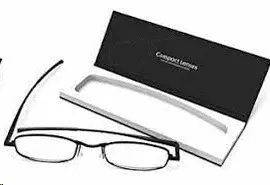 COMPACT LENSES FLAT-FOLDING READING GLASSES +2.5 ANTEOJOS NEGROS