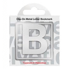 B CLIP-ON METAL LETTER BOOKMARK