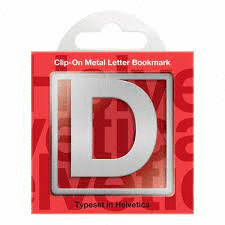 D CLIP-ON METAL LETTER BOOKMARK