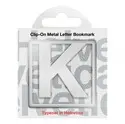 K CLIP-ON METAL LETTER BOOKMARK