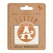 LITERARY LETTER METAL BOOKMARK LETTER A