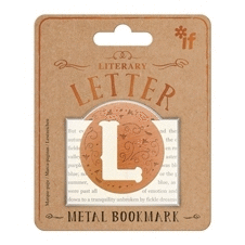 LITERARY LETTER METAL BOOKMARK LETTER L