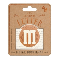 LITERARY LETTER METAL BOOKMARK LETTER M