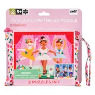 BALLERINA TWO-SIDED ON-THE-GO PUZZLE - PETIT COLLAGE