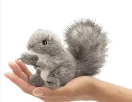 MINI GRAY SQUIRREL PUPPET