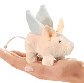 MINI PIGLET WINGED FINGER PUPPET