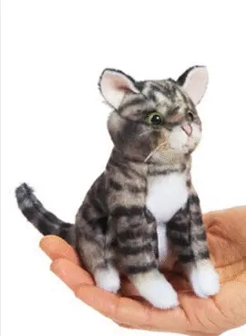 MINI CAT TABBY FINGER PUPPET