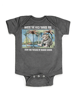 WHERE THE WILD THINGS ARE CHARCOAL 6 MONTH BABY BODYSUIT