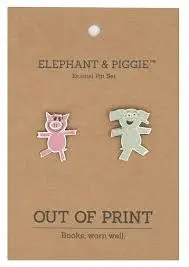 ELEPHANT AND PIGGIE ENAMEL PIN SET