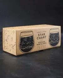 START CHART STEMLESS WINE GLASSES VASOS