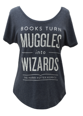 BOOKS TURN MUGGLES INTO WIZARDS (DOLMAN) - WOMEN'S X-SMALL