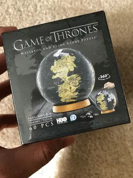 GAME OF THRONES (GOT) 3D WESTEROS AND ESSOS GLOBE PUZZLE