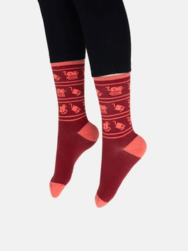 CATS AND STACKS SOCKS UNISEX LARGE