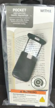 Withit Pocket Led Lighted Travel Magnifier - Lupa
