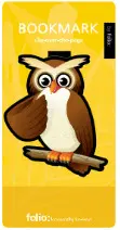CLIP OVER THE PAGE CARDED OWL BOOKMARK