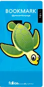 CLIP OVER THE PAGE CARDED SEA TURTLE BOOKMARK