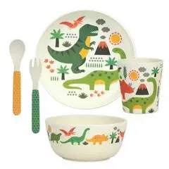 ECO-FRIENDLY BAMBOO DINNERWARE SET -DINOSAUR PTC223