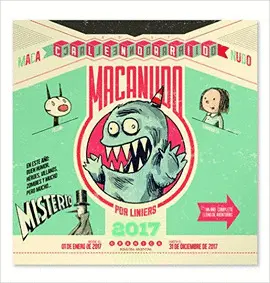 MACANUDO 2017 CALENDARIO DE PARED